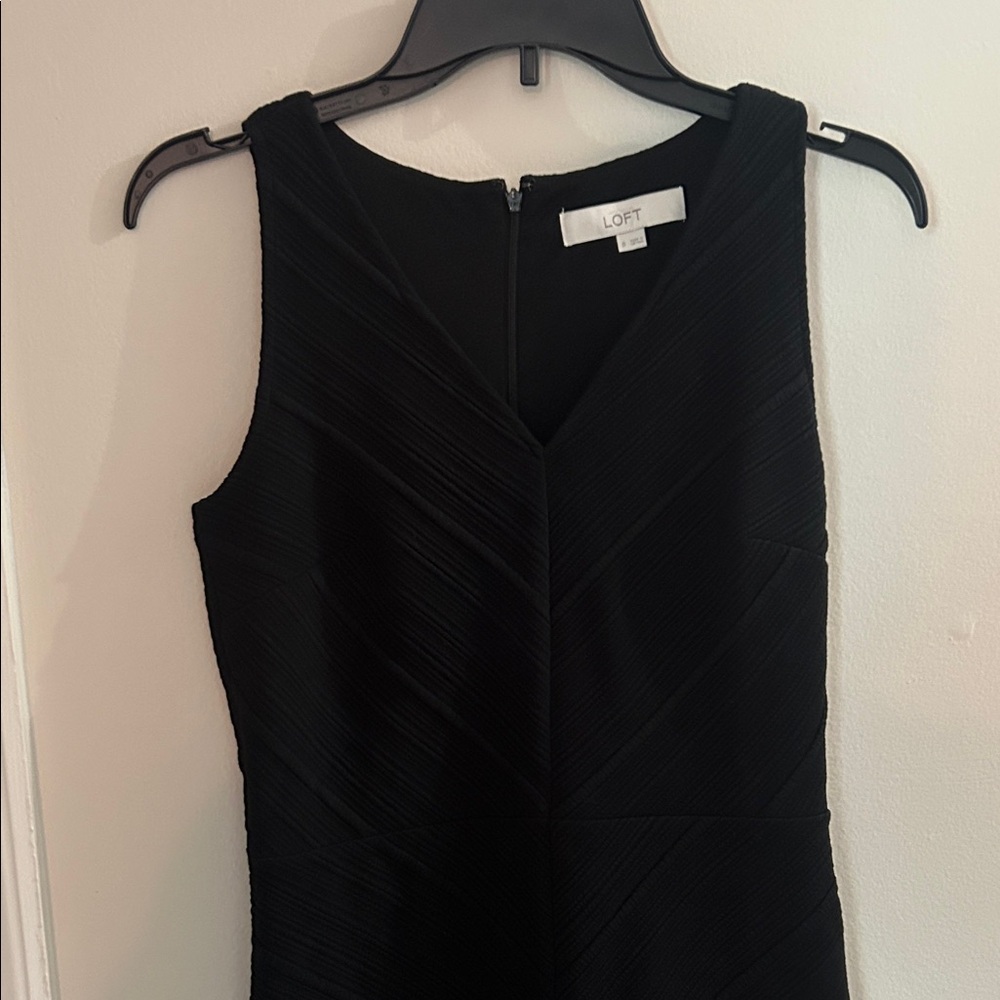 LOFT Black Sleeveless Mini Dress